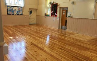 Uplowman School hardwood floor