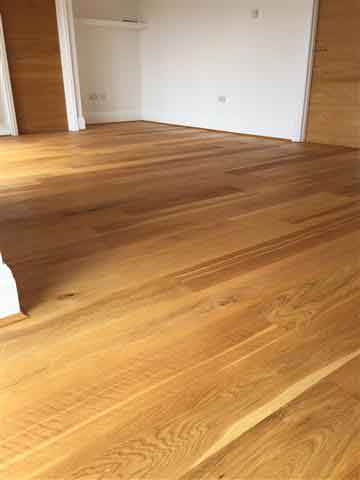 The finished wooden floor in Torquay