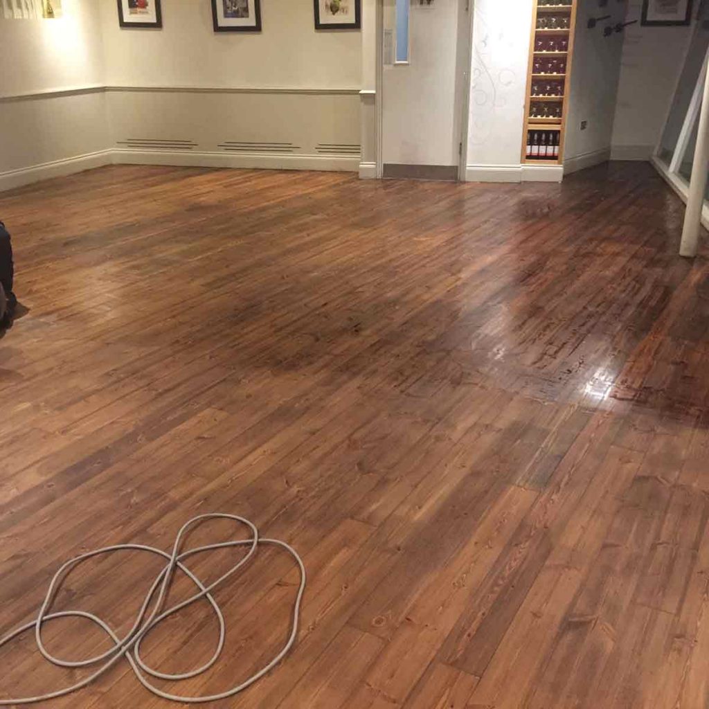 Wood Floor Restoration Project Torquay restaurant