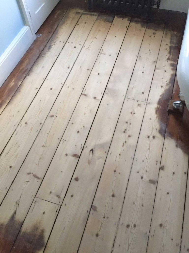 Sanding a wood floor