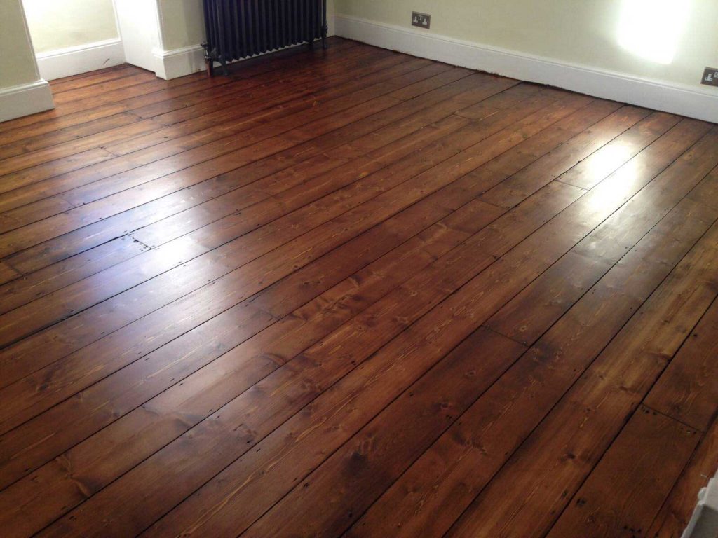 Wood floors have quality tough finish with lacquer