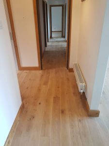 sanded and repaired hard wood floor