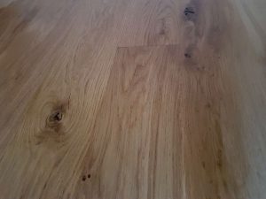 sanded and repaired wooden floor