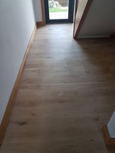 sanded hall wooden floor