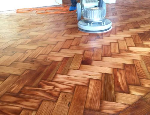 Repairs to Herringbone Parquet wood flooring in Kingskerswell