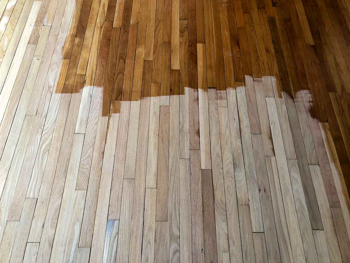 New oak wood floor coating in Torquay